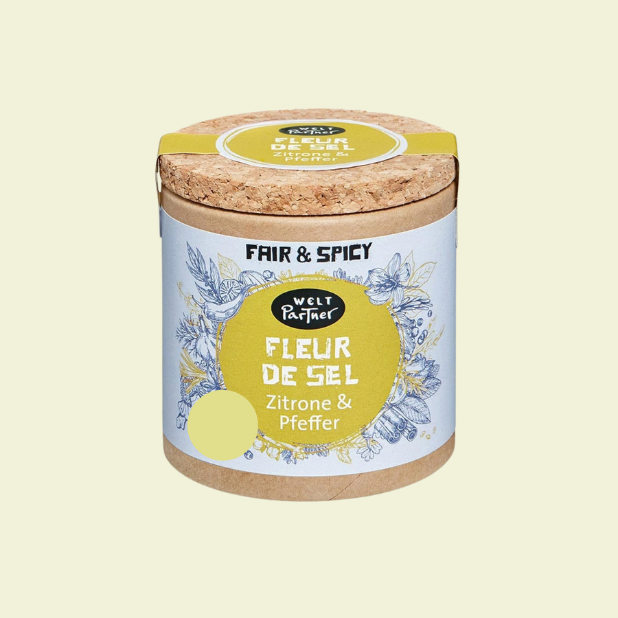Fleur de Sel, Zitrone & Pfeffer, bio, 70g