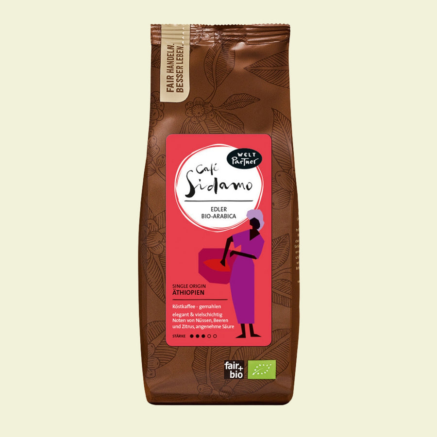 Café Sidamo, gemahlen, bio, 250g