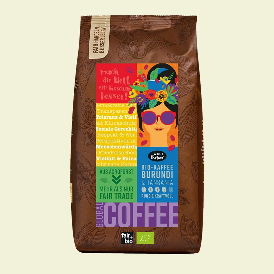 Regenbogenkaffee, Bohne, bio, 500g