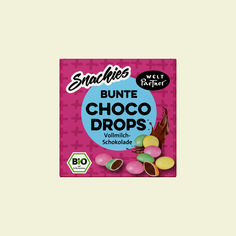 Snackies Choco Drops, Schokolinsen, bio