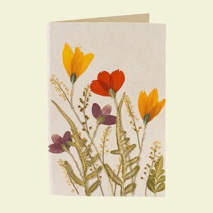 Grußkarte „Blumenwiese mit Farn“