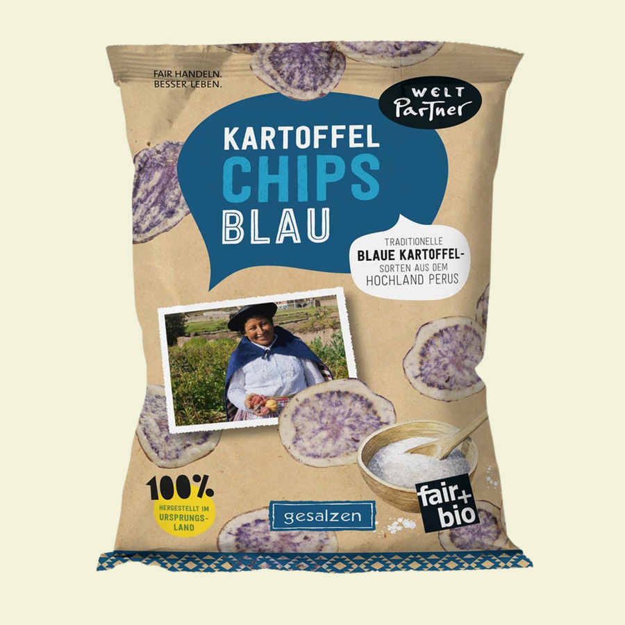 Kartoffelchips blau, gesalzen, bio