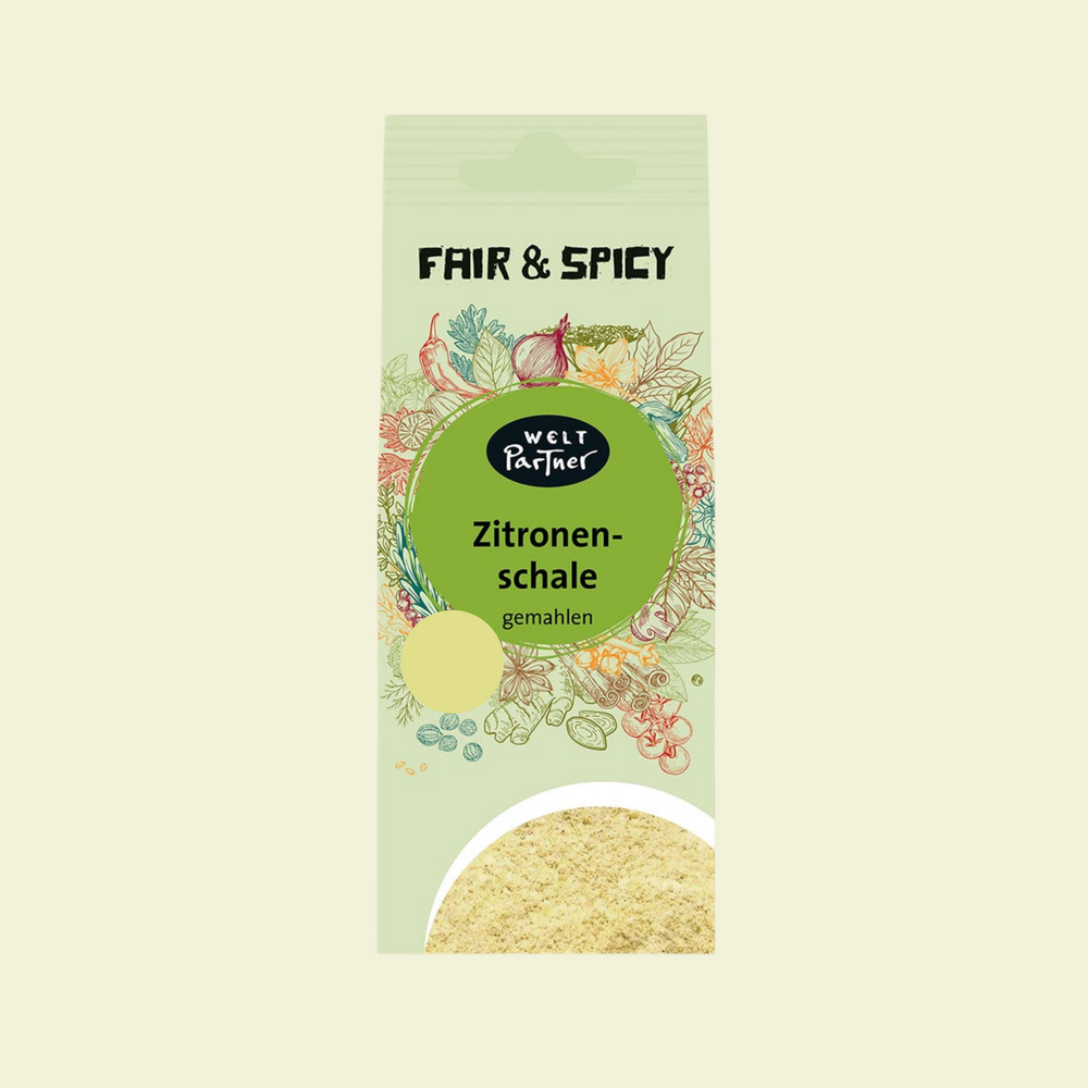 Zitronenschale, gemahlen, bio, 40g