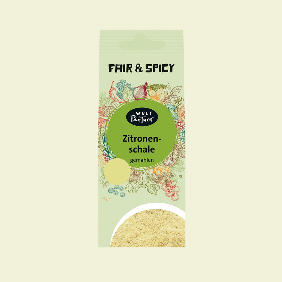 Zitronenschale, gemahlen, bio, 40g