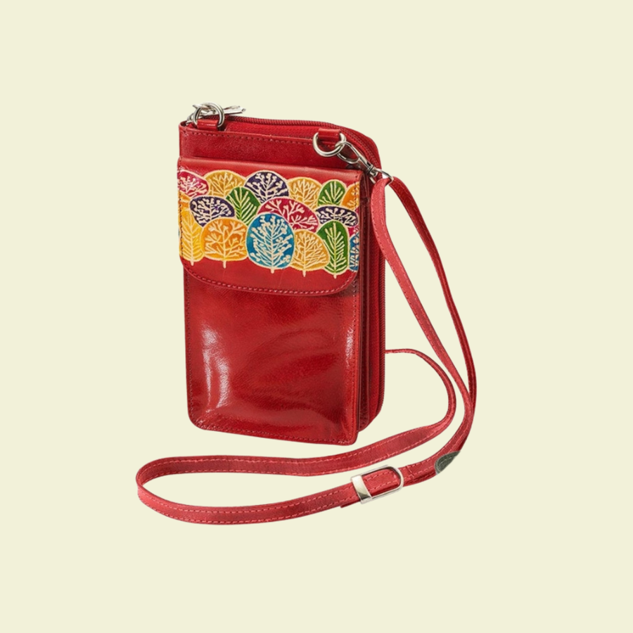 Handytasche „Herbst“, Ziegenleder