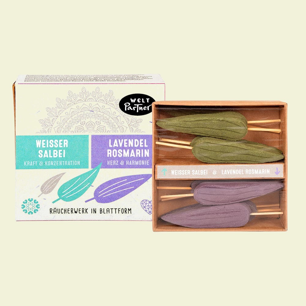 Räucherblätter Salbei & Rosmarin, 2×6