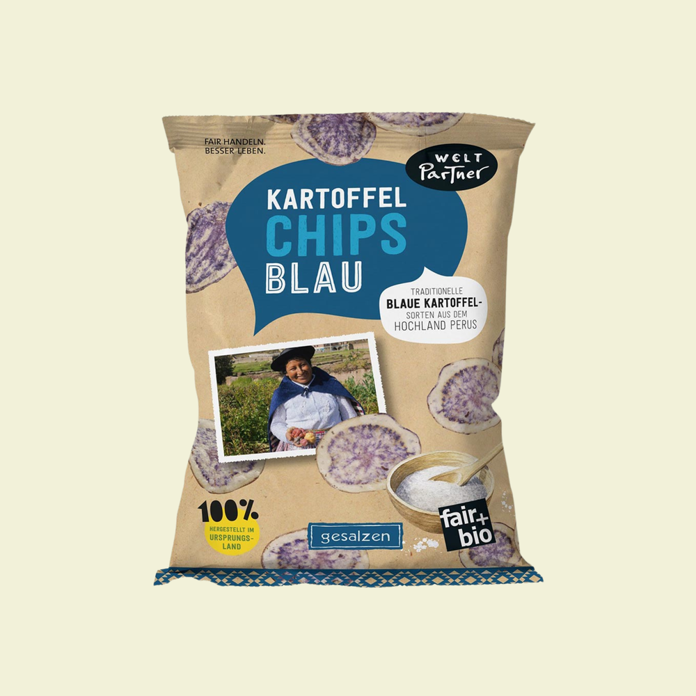 Kartoffelchips blau, gesalzen, bio