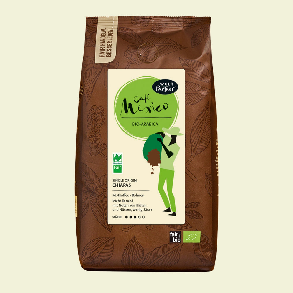 Café Mexiko, naturmild, Bohne, bio, 500g