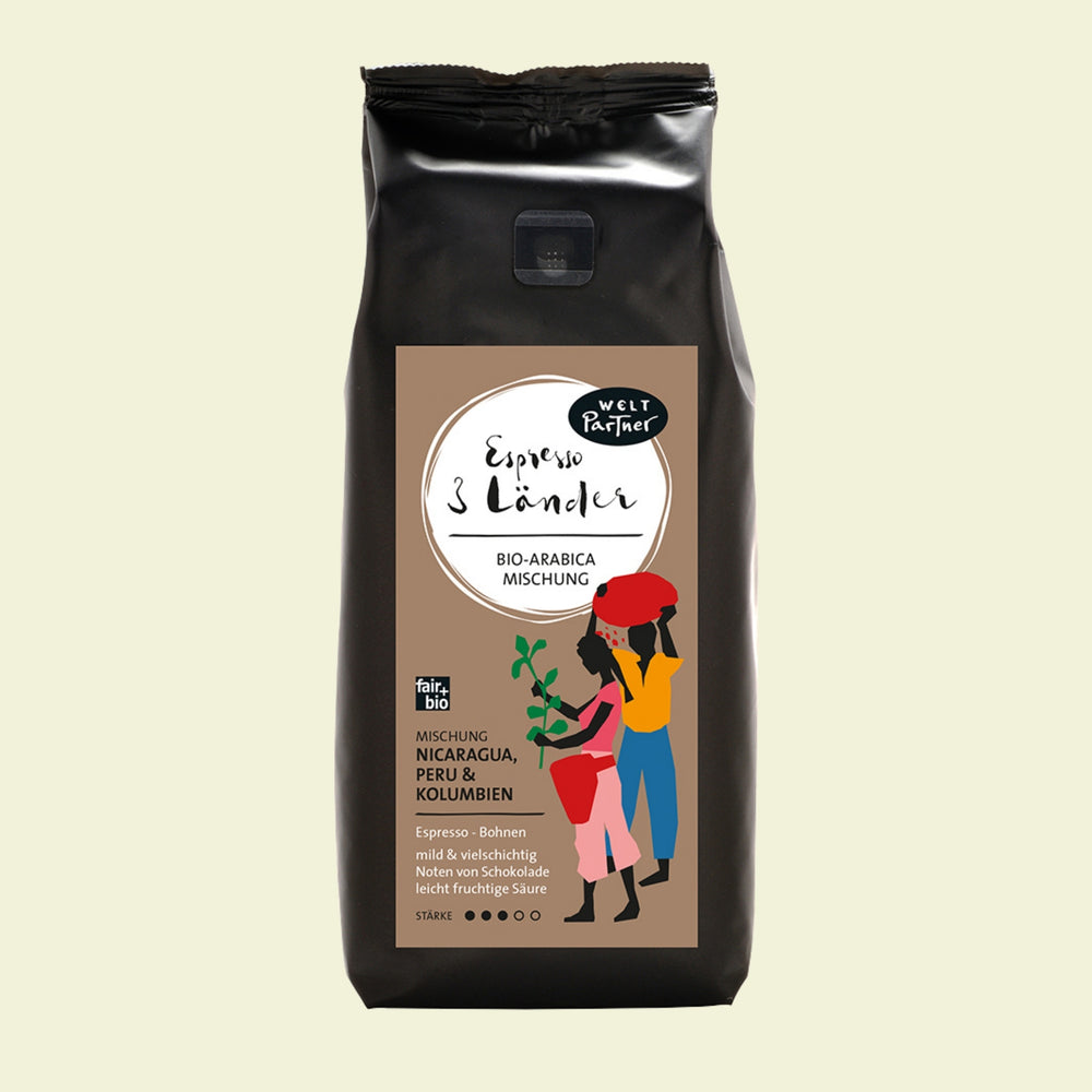 Espresso 3 Länder, Bohne, bio