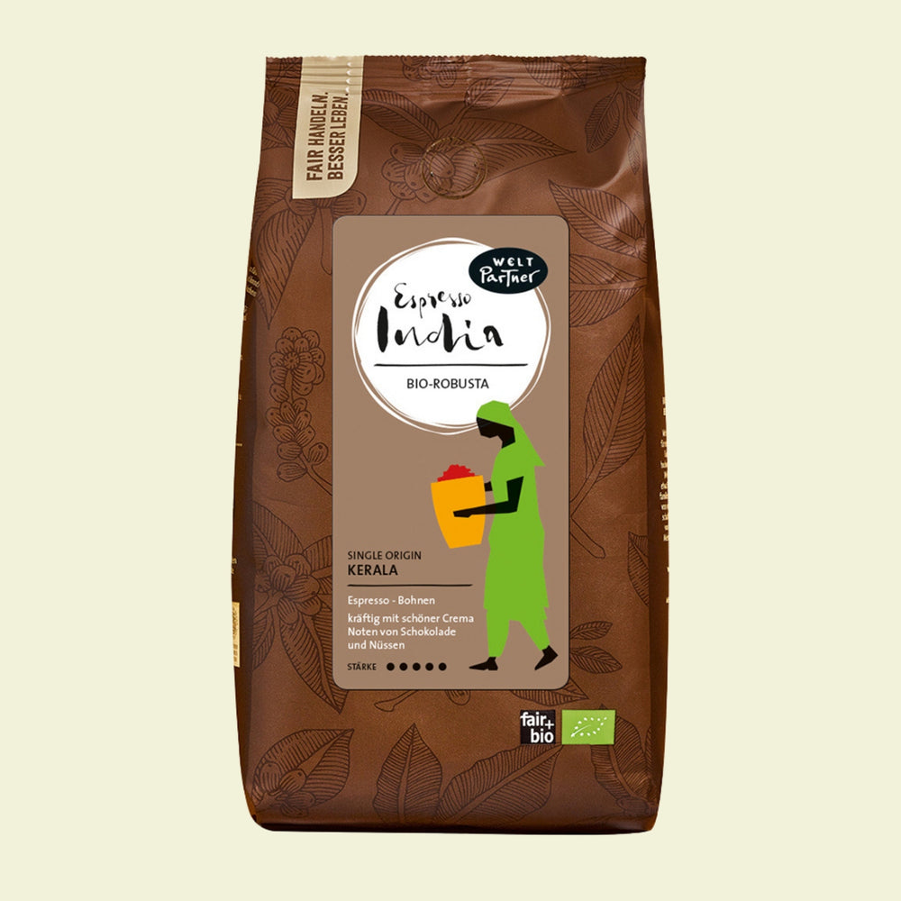 Espresso India, Bohne, bio, 500g