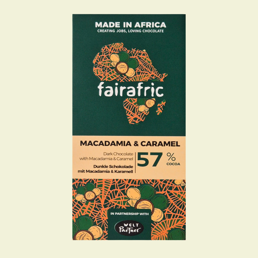 fairafric 57% Caramel & Macadamia, bio