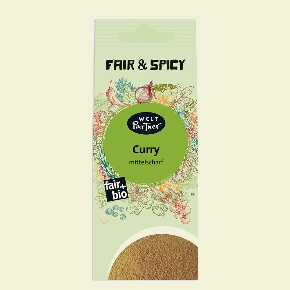 Curry mittelscharf, bio, 50g