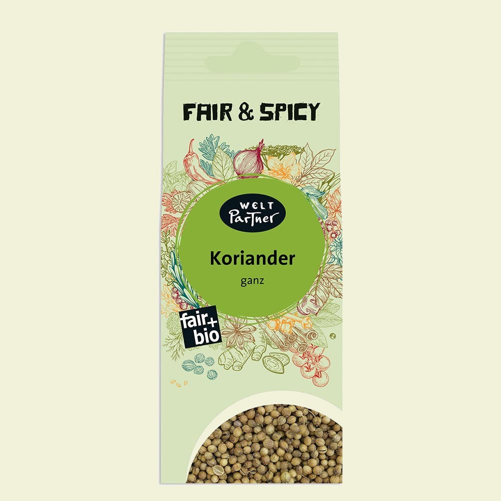 Koriander, ganz, bio, 50g