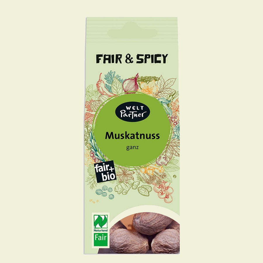 Muskatnuss, ganz, bio, 20g