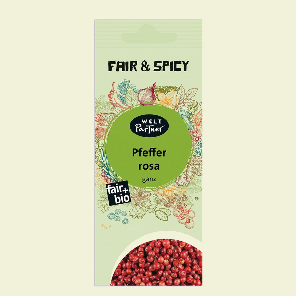 Pfeffer rosa, ganz, bio, 30g