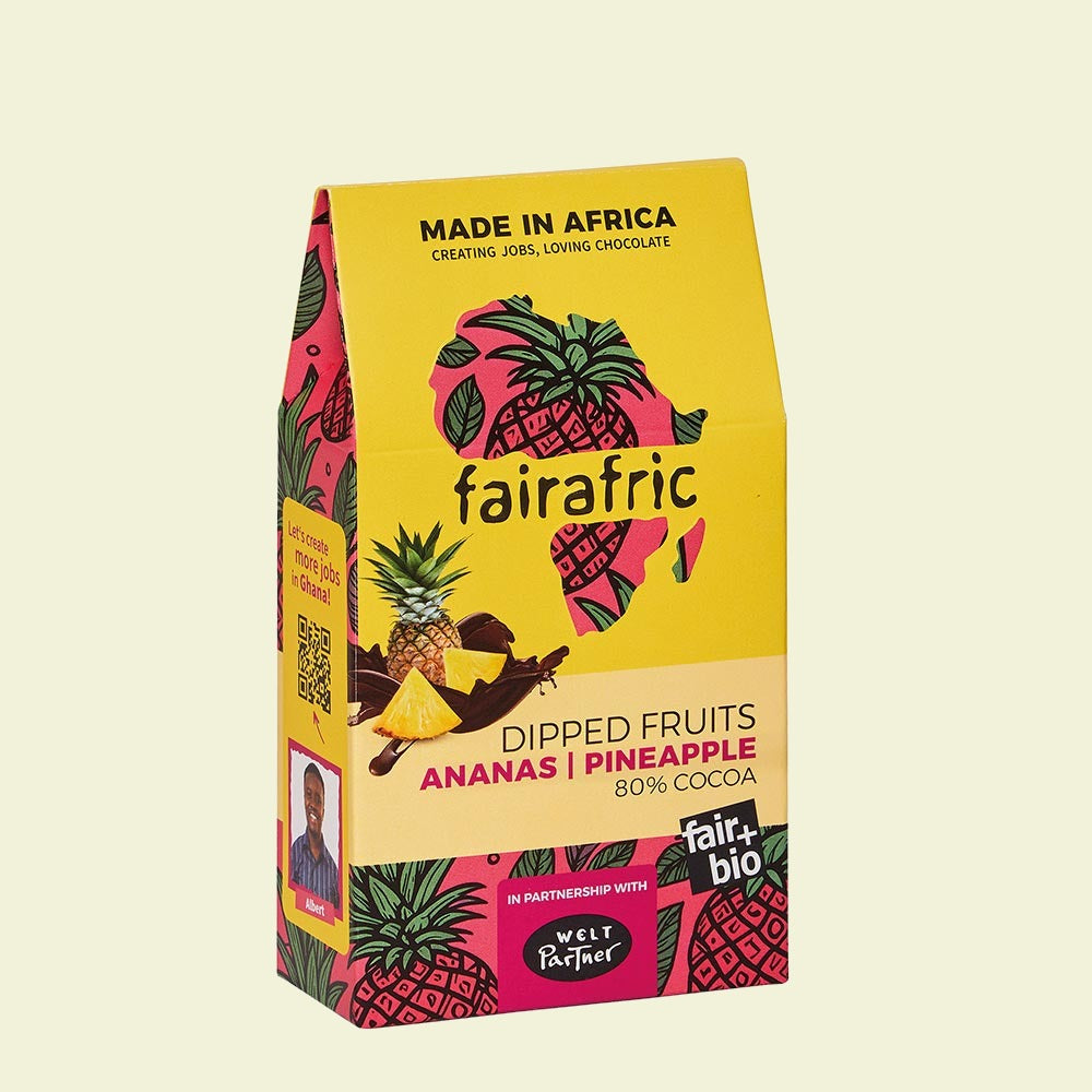 fairafric Dipped Fruits Ananas, bio, 100 g
