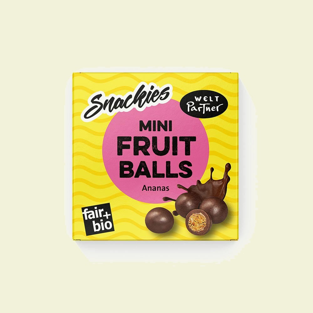 Snackies Mini Fruit Balls Ananas, bio