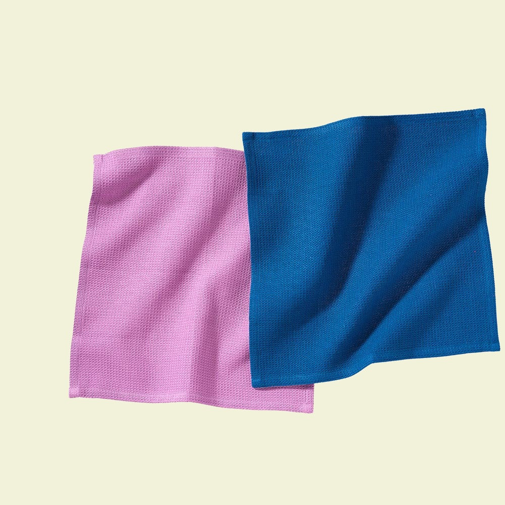 Spültücher, Waffelgewebe, 2er-Set, flieder/blau