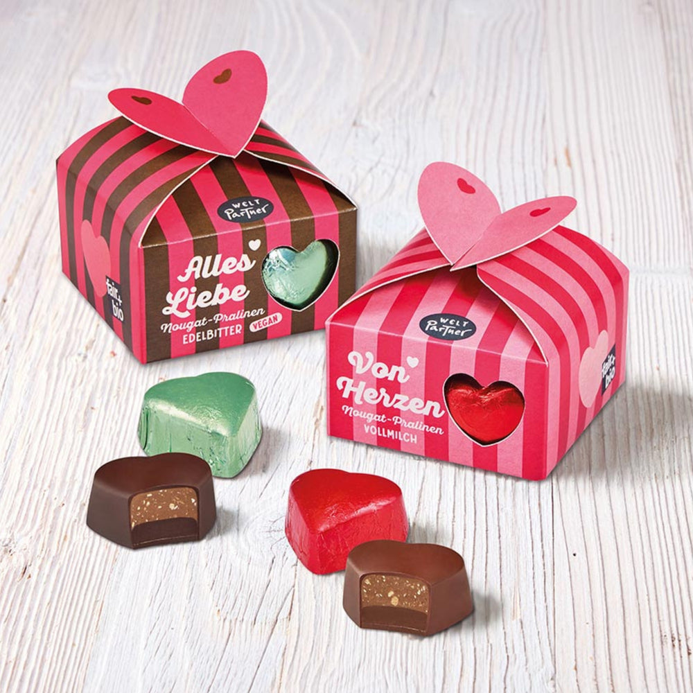 Schoko-Nuss Pralinen "Alles Liebe", bio